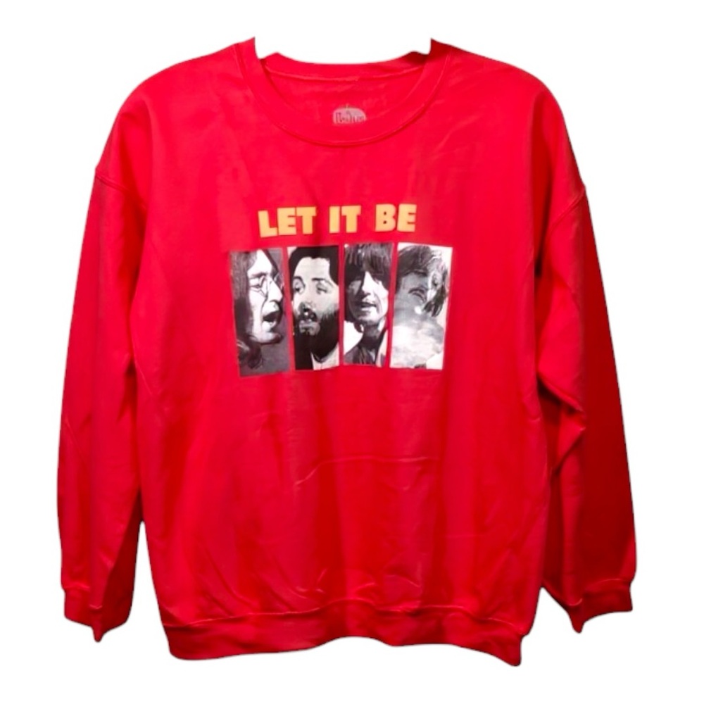 2x UNISEX - The Beatles "LET IT BE" Red Graphic Sweatshirt